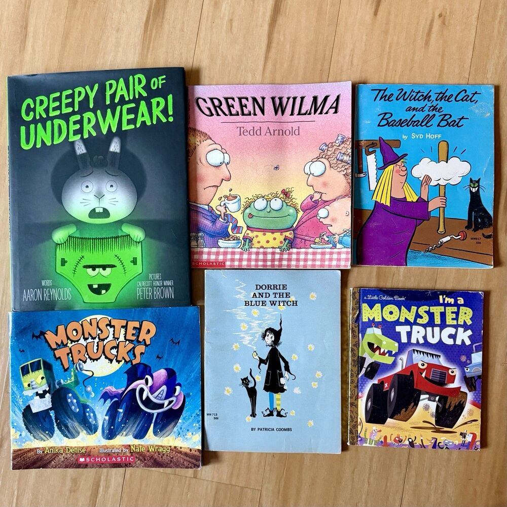 Halloween Picture Books For Children Lot Of 6 Vintage & Modern For Little Kids